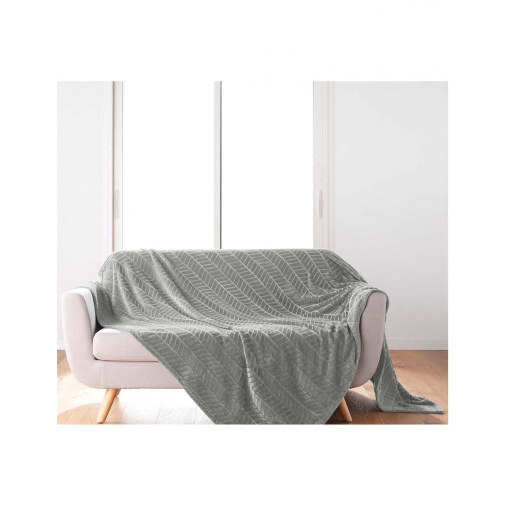 Ριχτάρι embossed flannel γκρι 180x220cm Plastona 027.1611607