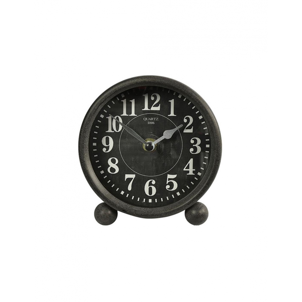 ρολόι επιτραπέζιο μαύρο 6x13x13,5cm Plastona 013.779176