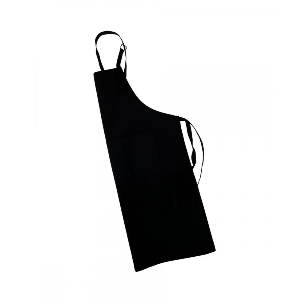Βαμβακερή Μονόχρωμη Ποδιά Chef Ryan 60x85cm Μπούστο Μαύρο Pennie 360081-01