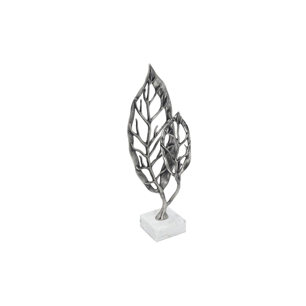 Artekko Silver Διακοσμητικό Επιτραπέζιο με Φύλλα Μέταλλο Ασημί (24.1x12.7x63.5)cm Artekko SA80083-DS