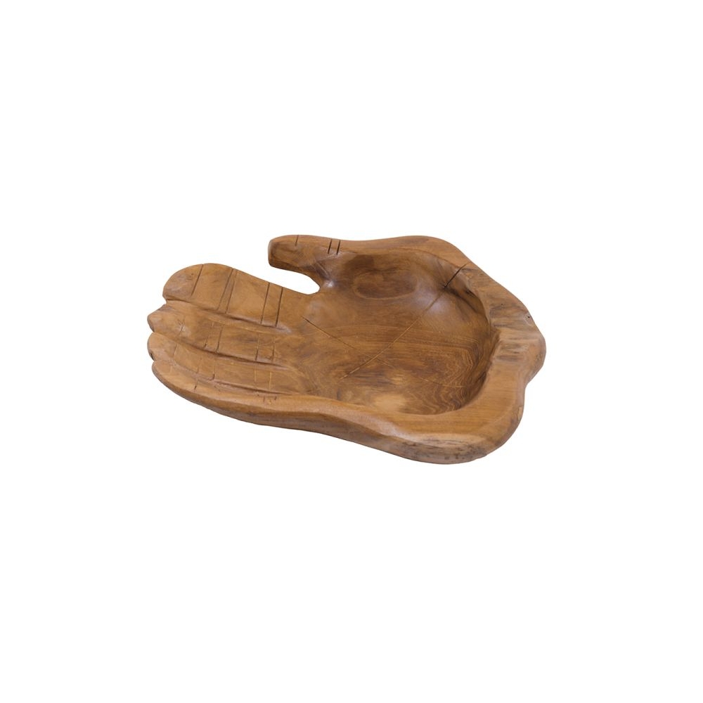 Artekko Μπωλ ξύλινο TEAK με μορφή χεριού 33x33x7cm Artekko SA80210