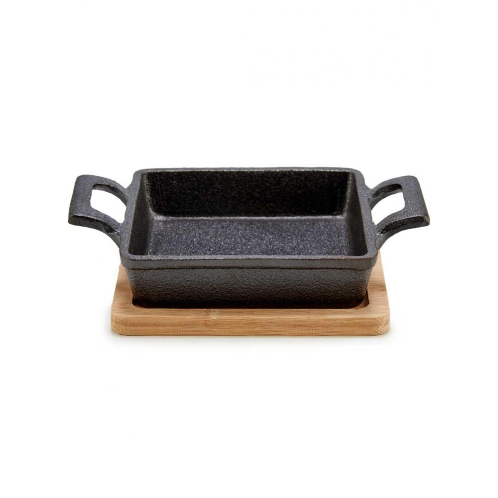 Σαγανάκι σερβ.μαντέμι/bamboo βάση 14 x 19 x 5 cm. Plastona 029.64306