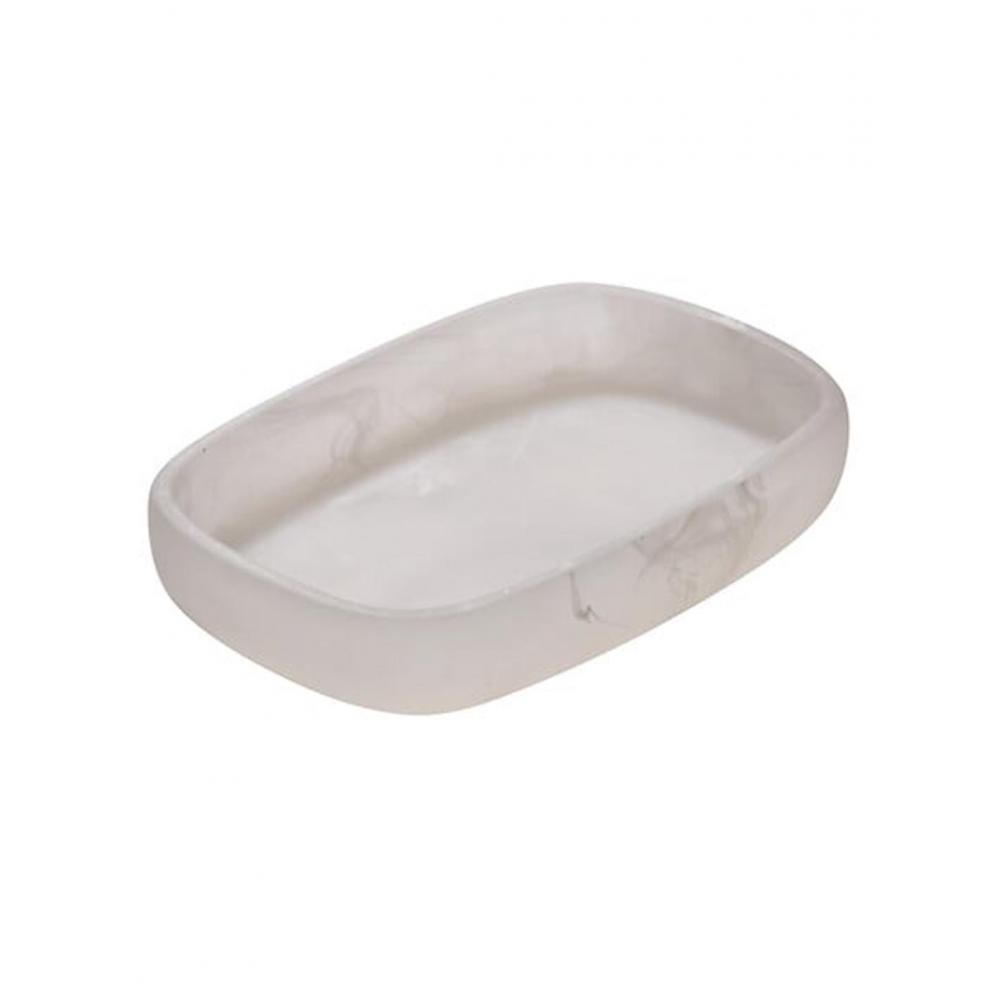 Σαπουνοθήκη marble εκρού polyresin 13,5x9,5x2,5cm Plastona 07.214792