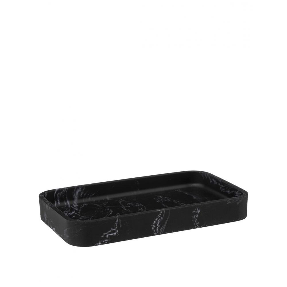 Πιάτο / σαπουνοθηκη polyresin marble μαύρη 19,2Χ11,3Χ2,5 Plastona 07.174793B