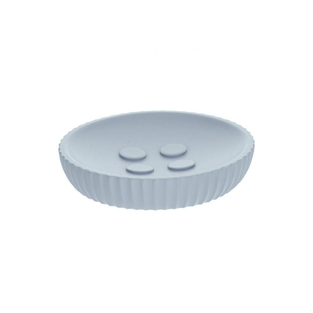 Σαπουνοθήκη polyresin γαλάζια ριγέ 11x2.4cm Plastona 06.64103112