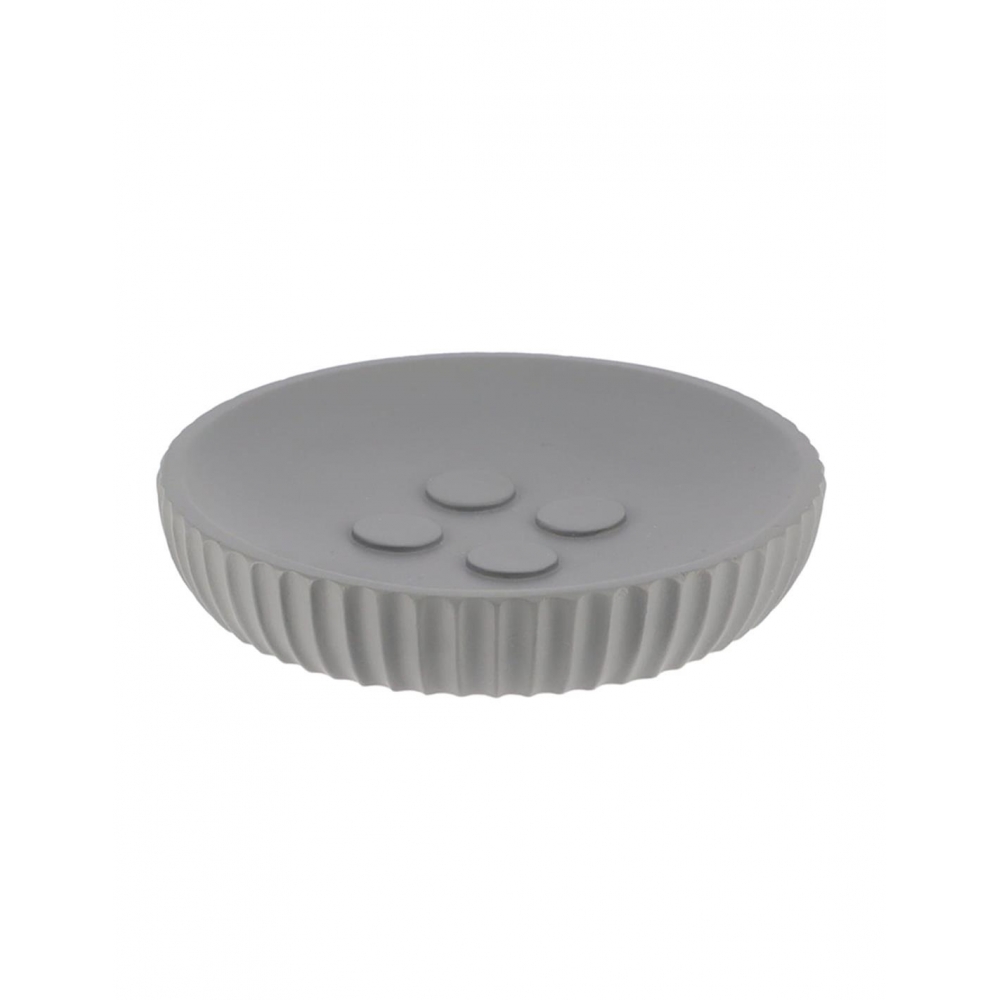 Σαπουνοθήκη polyresin γκρι stripes Plastona 06.64103180