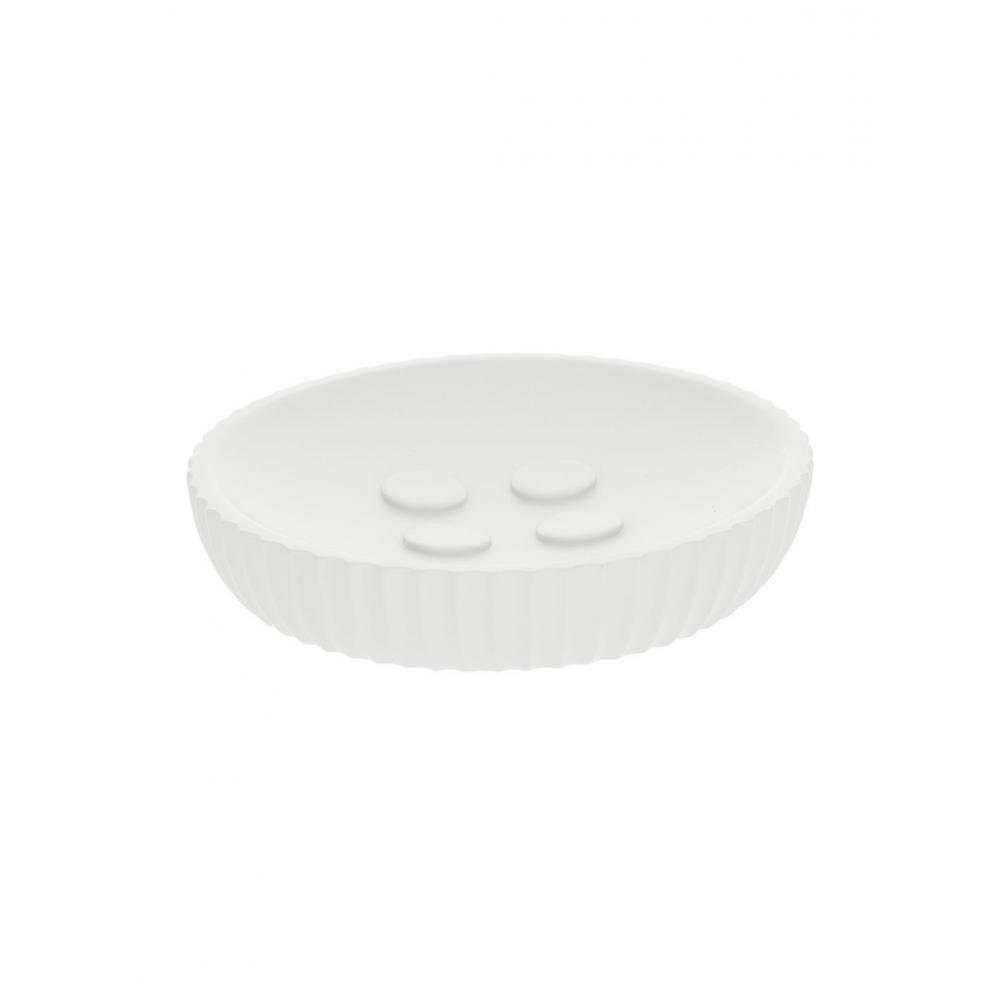 Σαπουνοθήκη polyresin λευκή ριγέ 11x2.4cm Plastona 06.64103100
