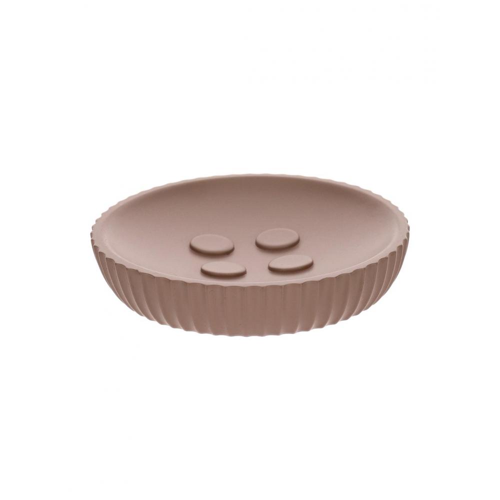 Σαπουνοθήκη polyresin ριγέ cappuccino 11x2.4cm Plastona 06.64103166