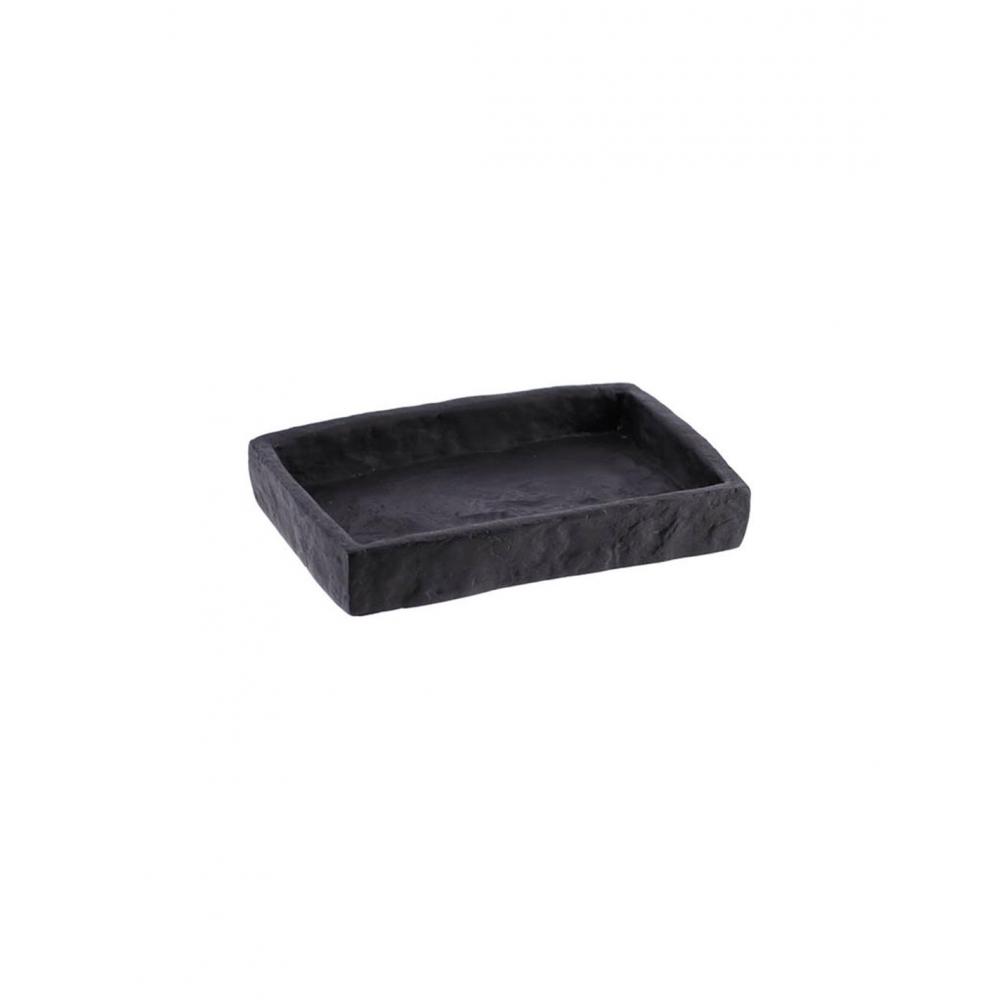 Σαπουνοθήκη polyresin stone μαύρη 13x9x2cm Plastona 06.64120103