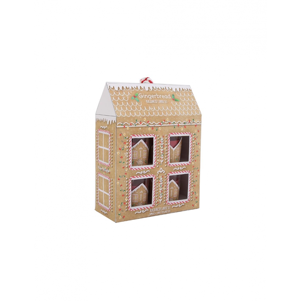 Σετ ποτήρια με κερί gingerbread σχ. Plastona 014.XGB0079