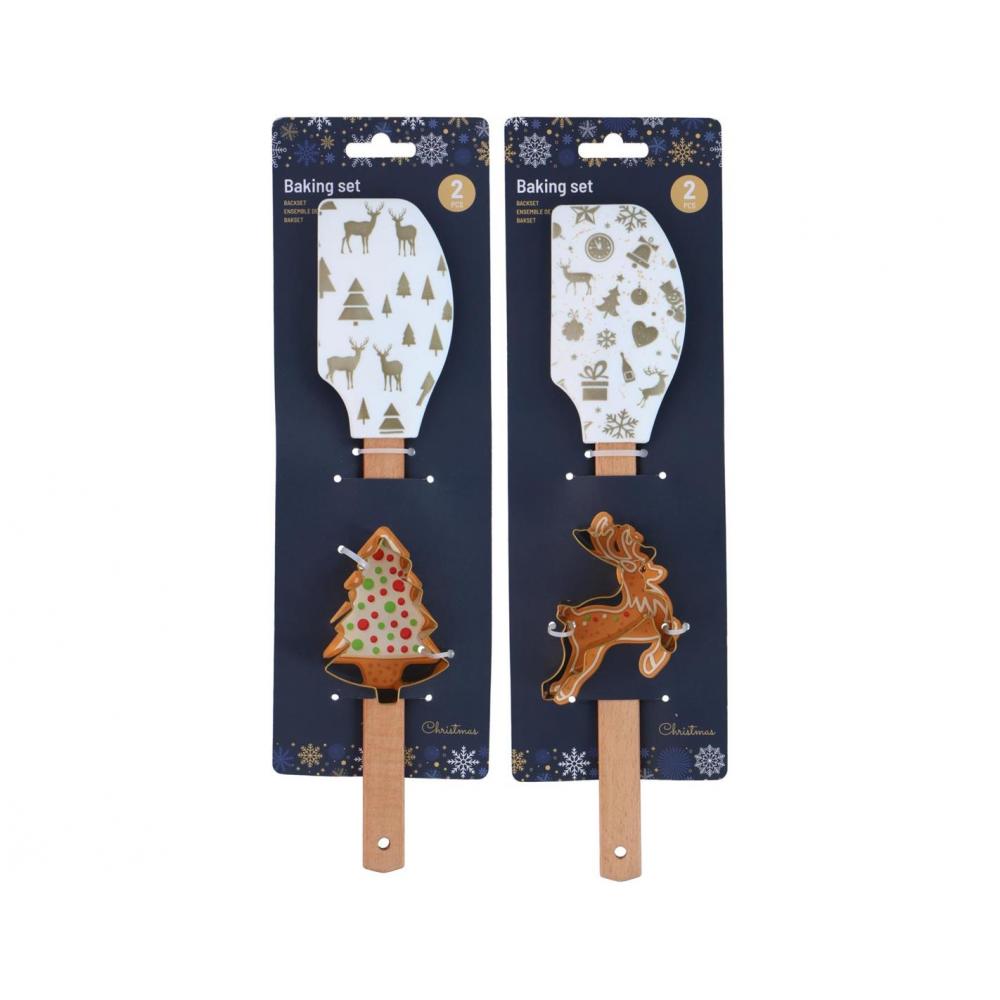 Σετ ζαχαροπλαστικής Christmas/2σχέδια 29,7x8x2cm Plastona 03.25915