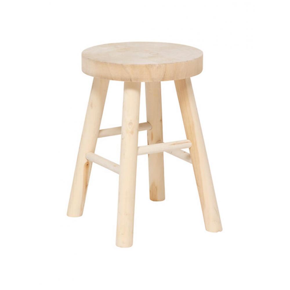Σκαμπώ ξύλινο φυσικό Φ28 Η41cm Plastona 07.207312