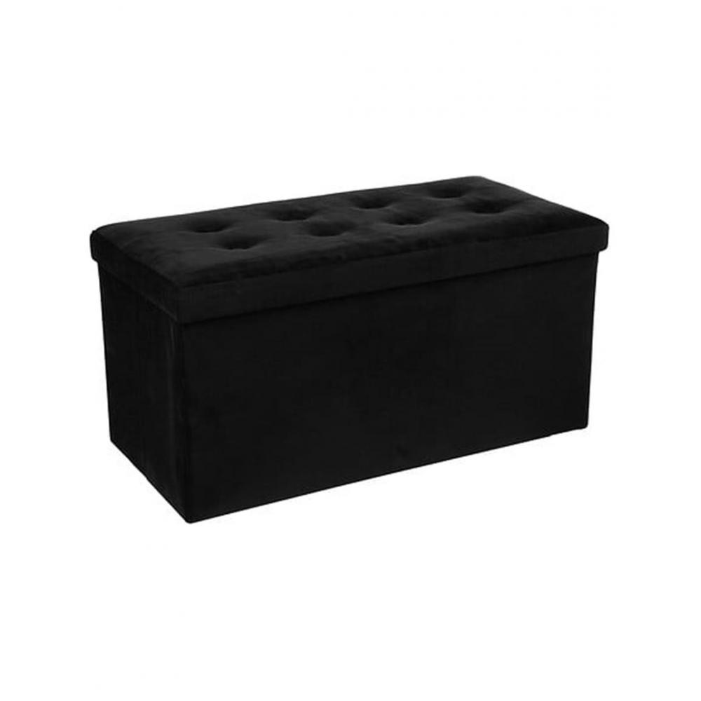 Σκαμπώ μπαούλο μαύρο 76 x 38 cm Plastona 07.140091H
