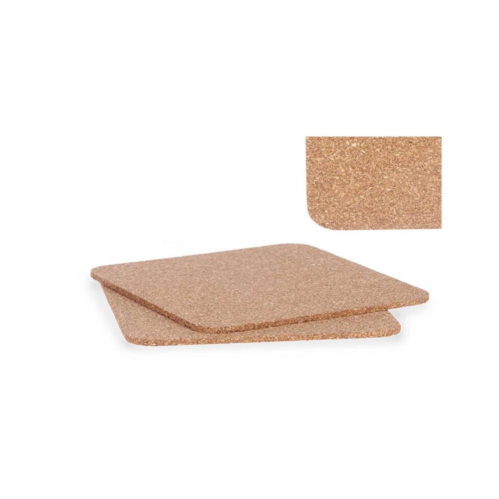 Σουπλά φελλού τετράγωνα σετ2pcs 18x18cm Plastona 029.91053