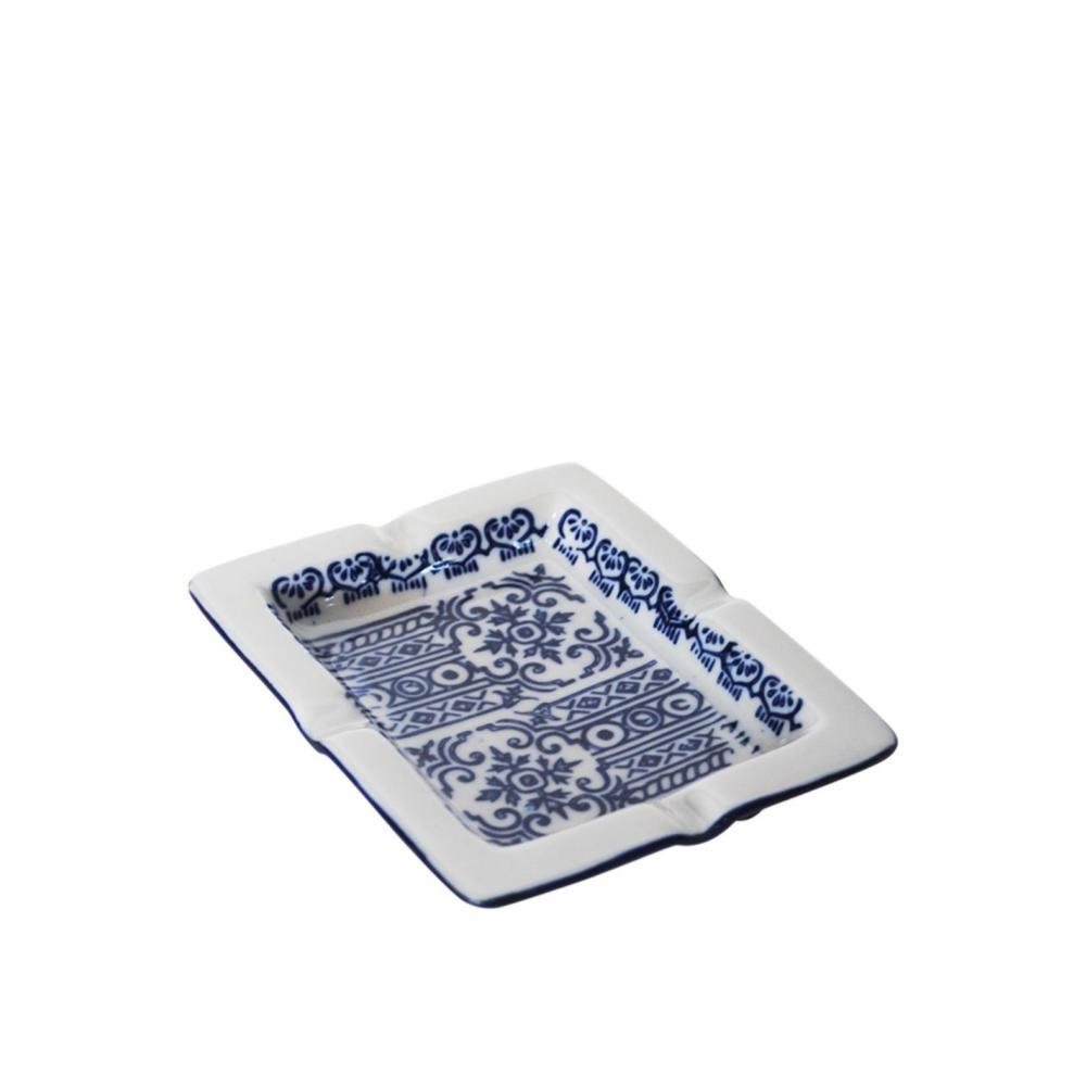 Σταχτοδοχείο blue porc.flower 13x10,5cm Plastona 00.03.34046