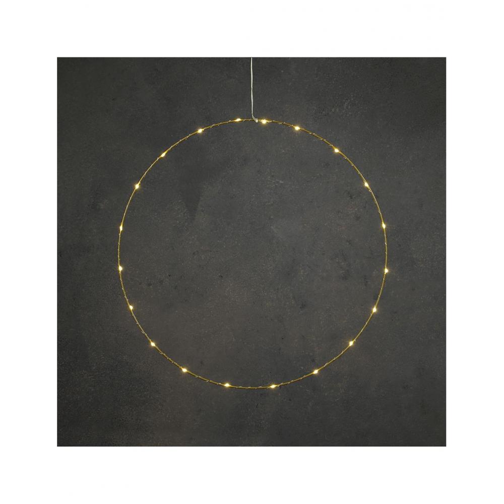 Στεφάνι χρυσό με 20LED λαμπάκια/warm white/μπαταρία Φ50cm Plastona 02.1119055