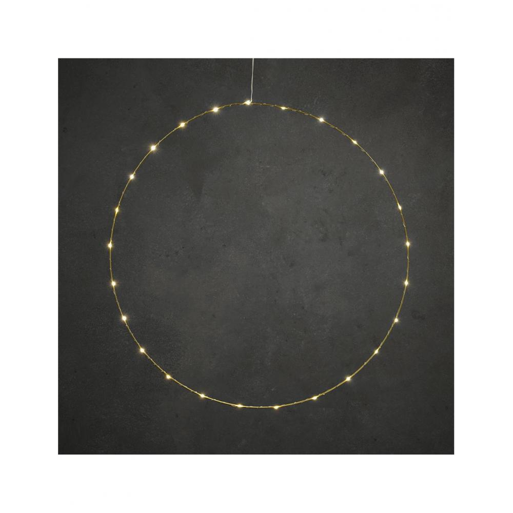 Στεφάνι χρυσό με 25LED λαμπάκια/warm white/μπαταρία Φ70cm Plastona 02.1119054