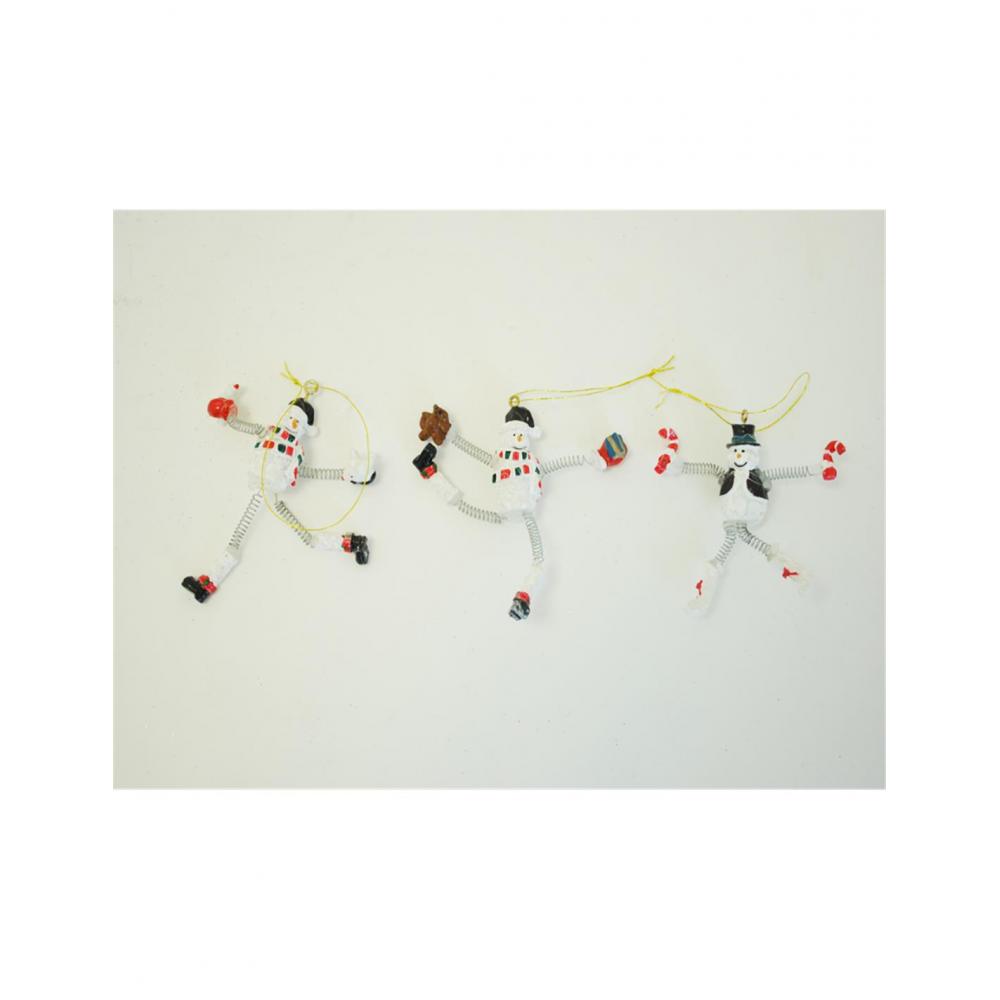 Στολίδι χιονάνθρωπος 6.35εκ.3σχ. σετ/3 Plastona 00.01.1356
