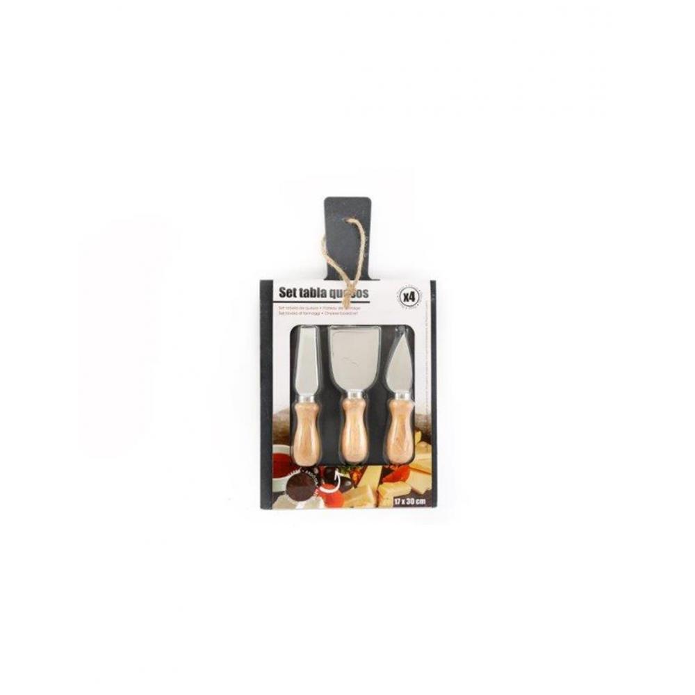 Σχιστόλιθος 30εκ.με 3 μαχαίρια τυριού Plastona 014.KG1197