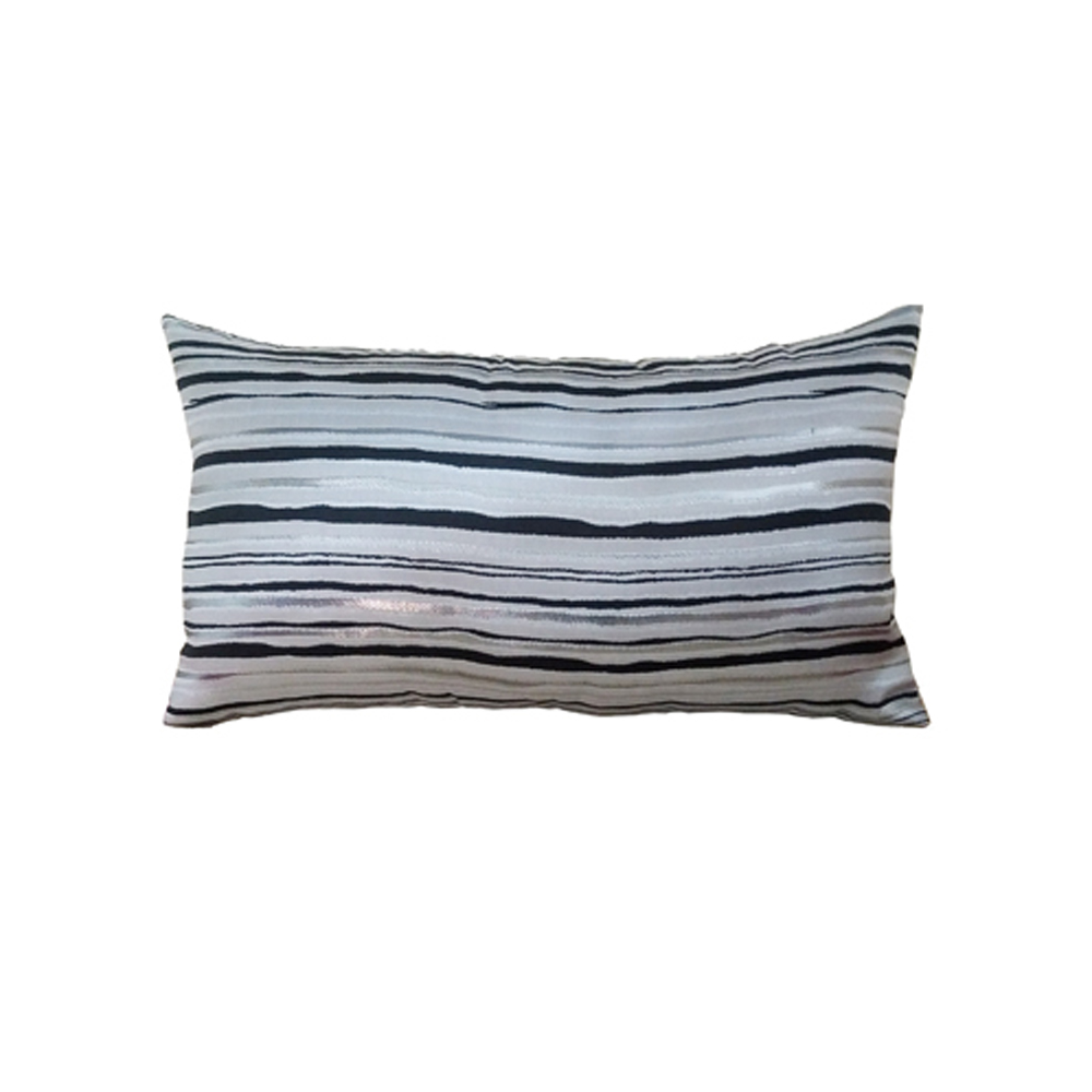 Artekko Kuali Μαξιλάρι Άσπρο Μαύρο (36x64x14)cm Artekko T78375