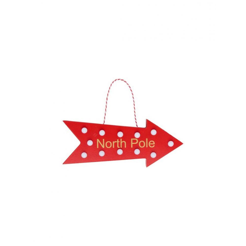 Ταμπέλα LED βέλος NORTH POLE 20,5X2,2X8cm Plastona 03.57089