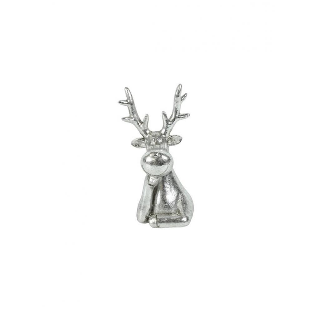 Τάρανδος κεραμ.ασημί 7Χ8,2 Η15,5cm Plastona 013.814184