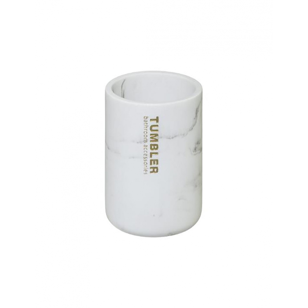Θήκη για οδοντόβουρτσες marble λευκό Plastona 07.160937