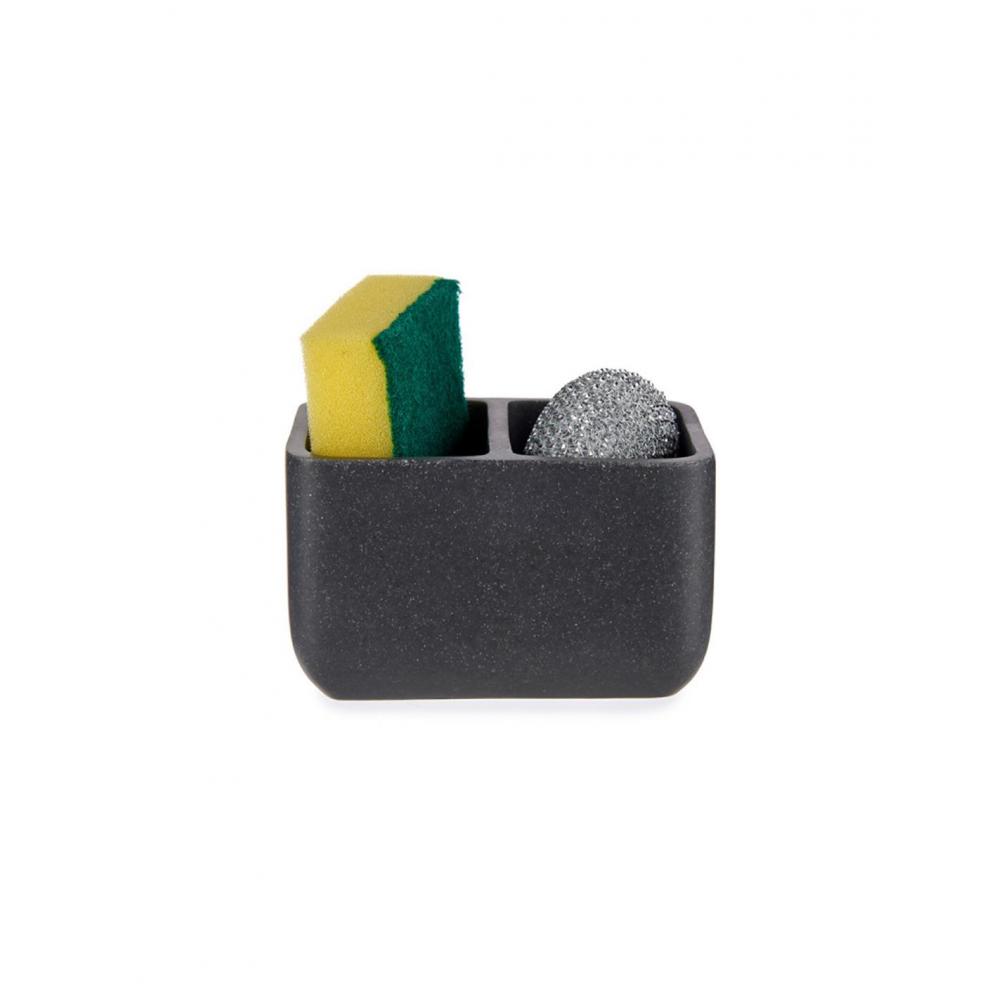 Θήκη κουζίνας με σφουγγάρι και σύρμα grey stone 9x12x11cm Plastona 029.77771