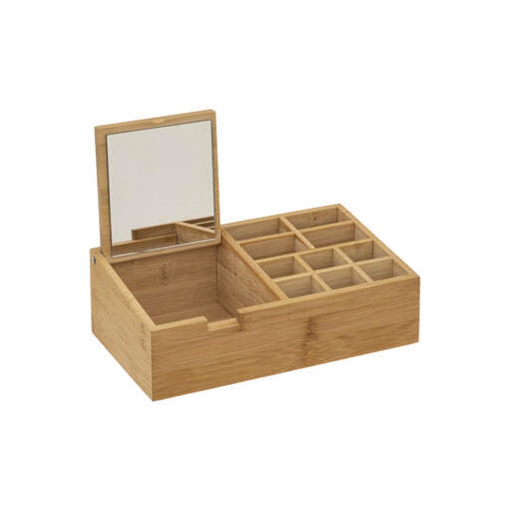 θήκη τακτοποίησης με καθρέπτη bamboo 24,3X8X14 Plastona 07.174754