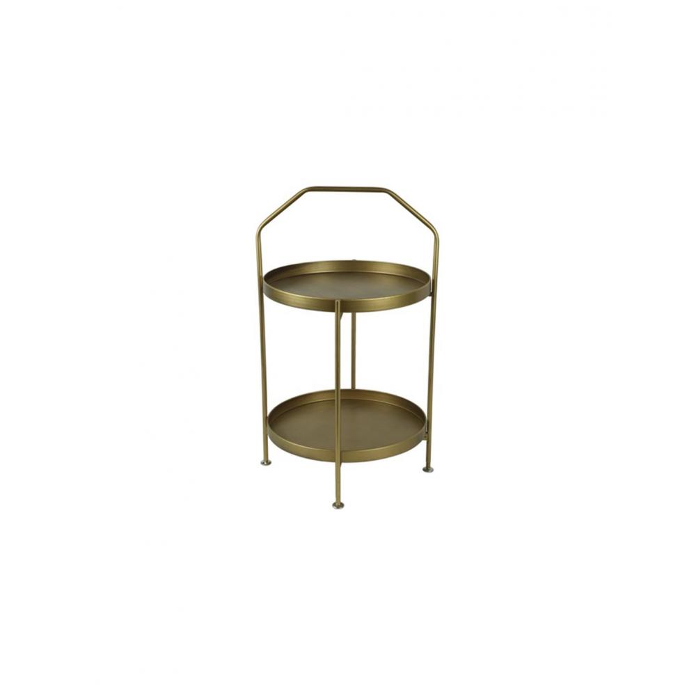 Τραπέζι βοηθητικό μεταλ.χρυσό Φ42Η73cm Plastona 013.813936