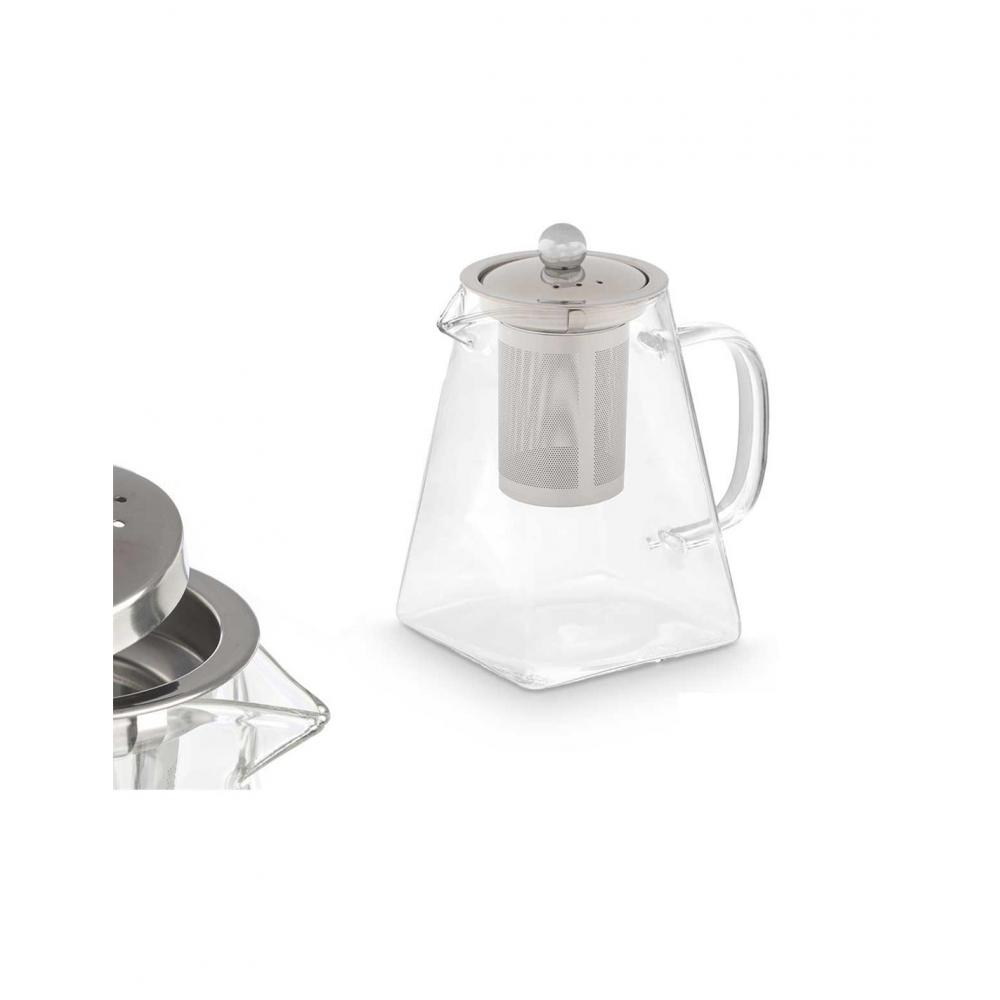 Τσαγιέρα γυάλινη με φίλτρο 550ml/12,1x12,1x8,8cm Plastona 029.63258