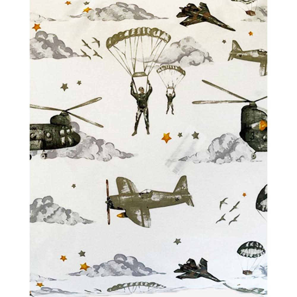 Βαμβακερή Παιδική Εμπριμέ Μαξιλαροθήκη Vintage Planes 50x70cm 50x70cm Pennie 212567-07