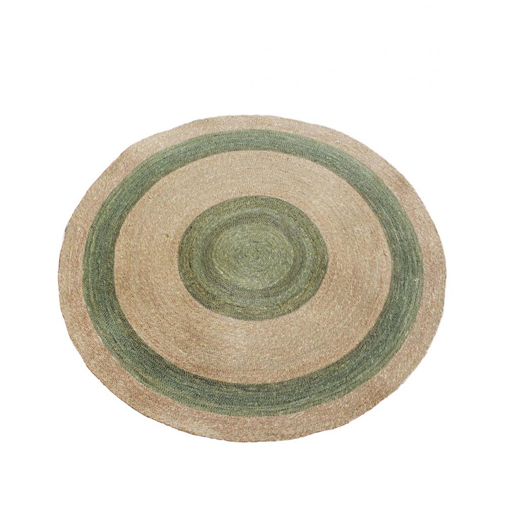 Χαλί γιούτας χειροπ. πράσινο Φ120cm Plastona 00.02.23155