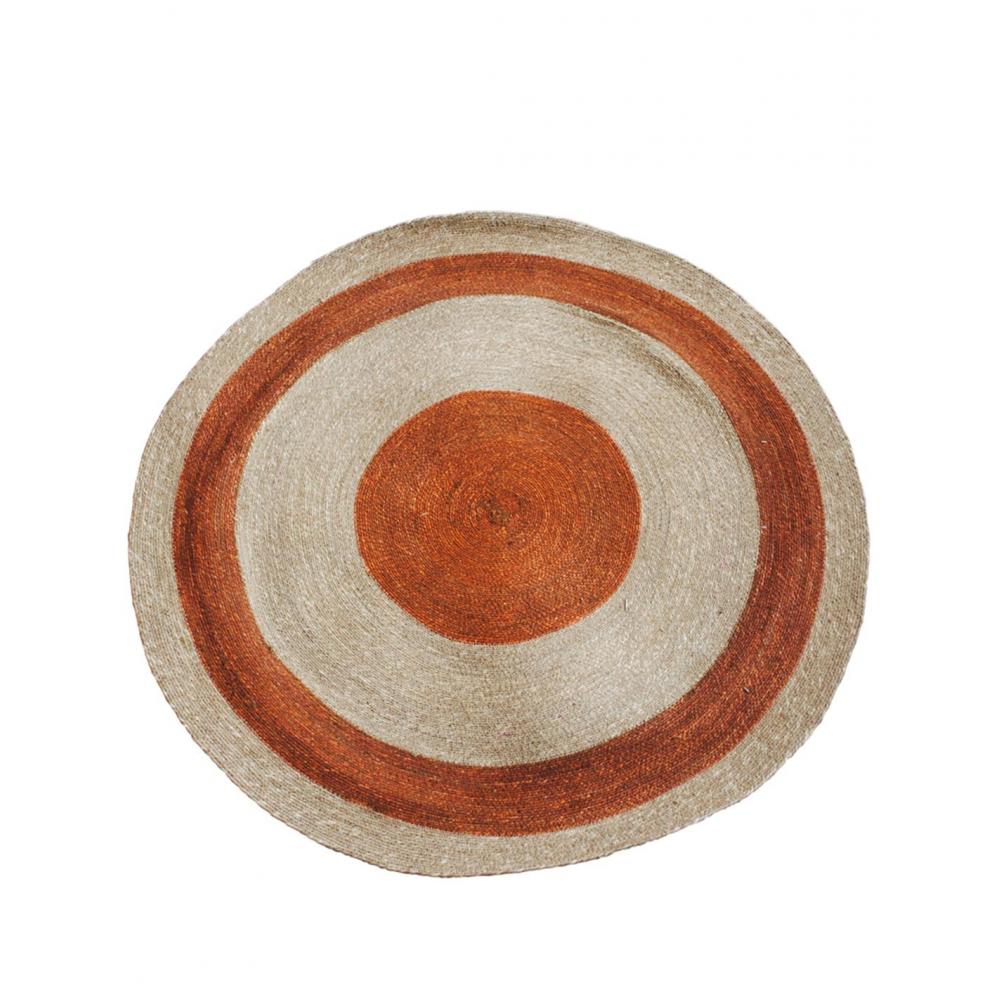 Χαλί γιούτας χειροπ.terracotta Φ120cm Plastona 00.02.23154