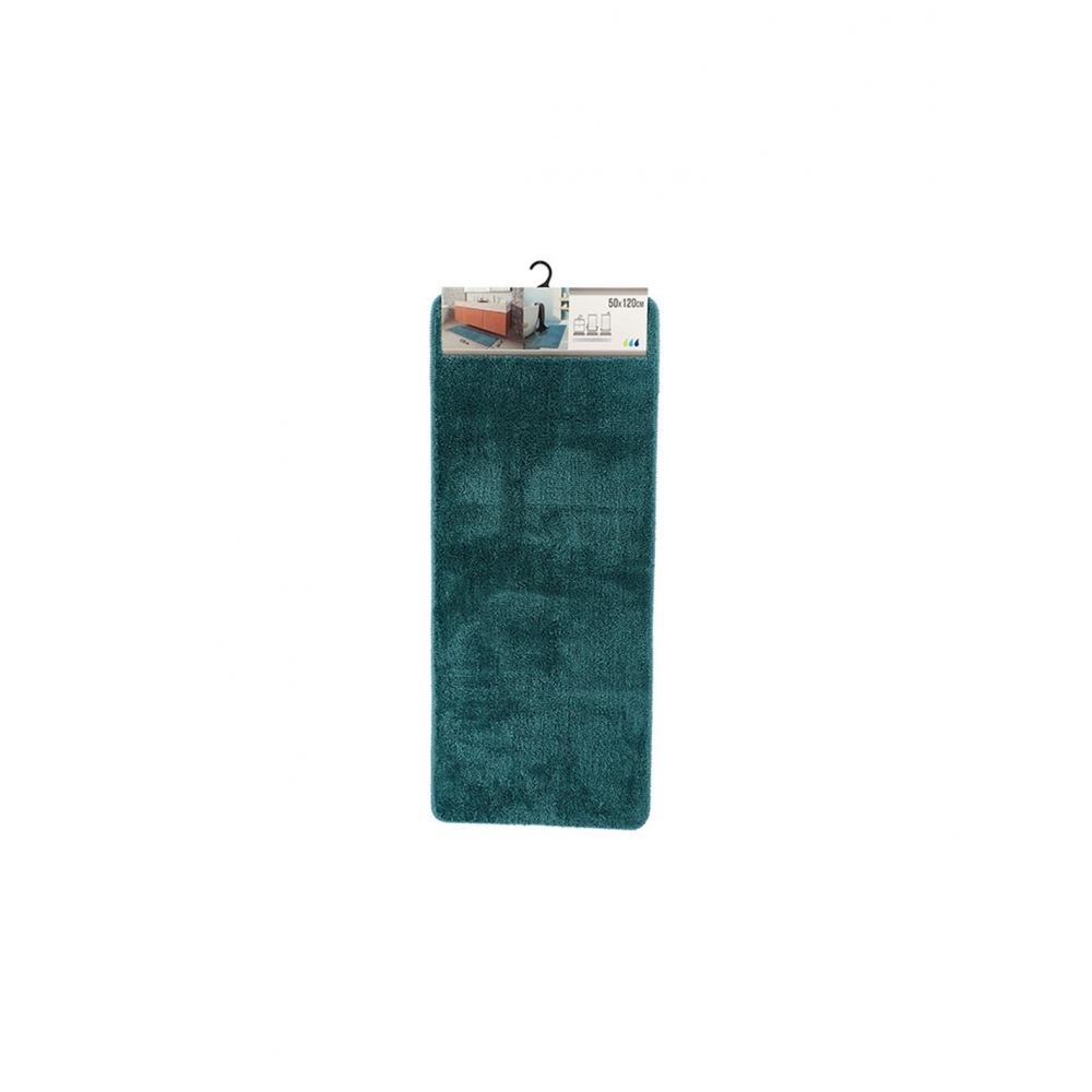 Χαλί μπάνιου microfibre  50X120 μπλε peacock Plastona 06.7741119