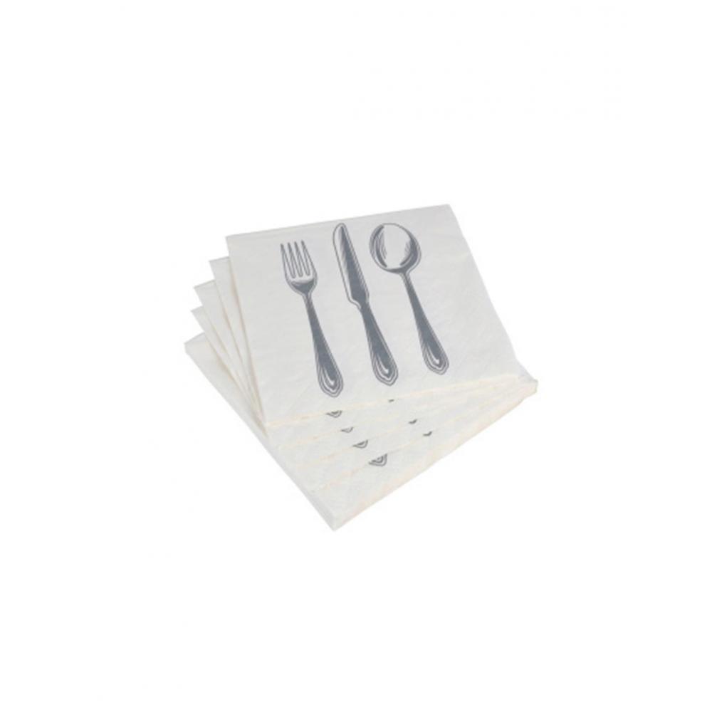 Χαρτοπετσέτες μαχαιροπίρουνα σετ20τμχ 33x33cm Plastona 027.6SEI435