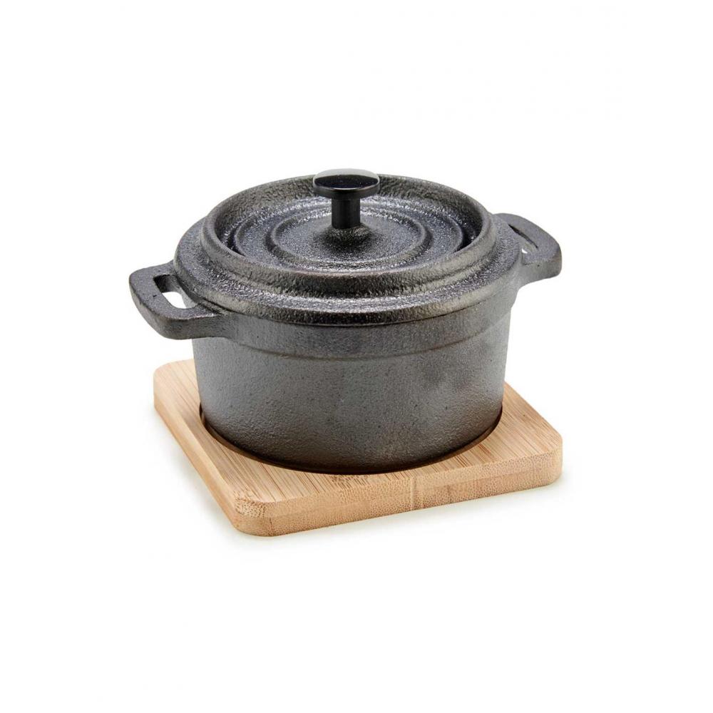 Χυτράκι σερβ.μαντέμι/bamboo βάση13 x 10 x 8,5 cm. Plastona 029.64305
