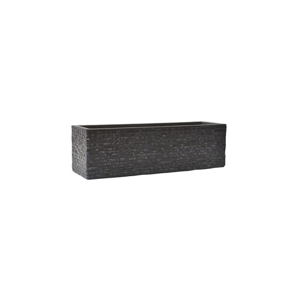 Ζαρντινιέρα fibreclay brick μαύρο χρ. 60Χ17Χ17 Plastona 00.03.34512