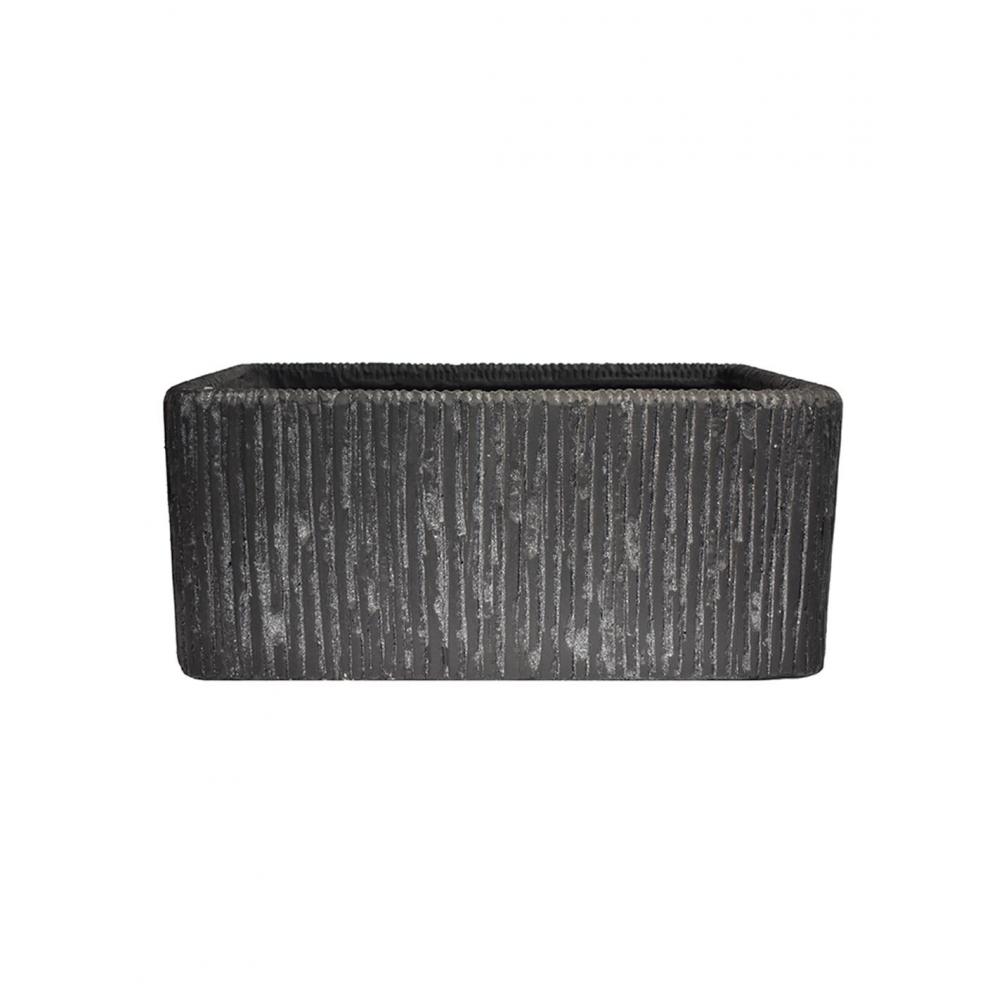 Ζαρντινιέρα κεραμ.carve μαύρο χρ.50Χ31Χ22 Plastona 00.03.35581