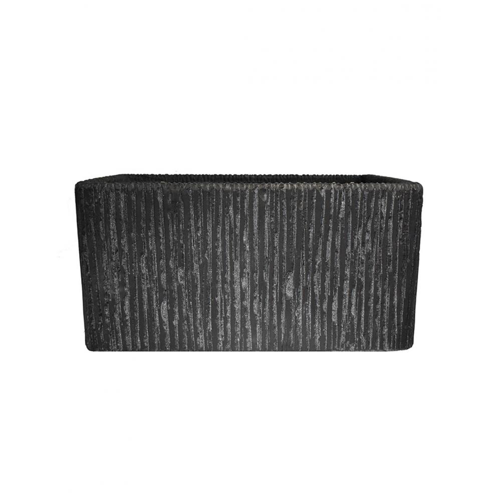 Ζαρντινιέρα κεραμ.carve μαύρο χρ.56Χ37Χ28 Plastona 00.03.35582