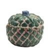 Artekko Kunka Πράσινο Βαζάκι Πορσελάνης με Καπάκι (6x6x7)cm Artekko 002-0159
