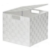 Κουτί αποθήκευσης Polyester λευκό με καπάκι 26X26X22,5cm Plastona 06.8412510001
