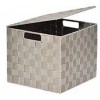 Κουτί αποθήκευσης Polyester μπεζ με καπάκι  24X24X20cm Plastona 06.8412516502