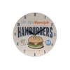 Ρολόι Τοίχου 2 σχέδια (Hamburger) 28cm Zaros CL231