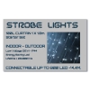 100Led-(IP44)Starter Set Κουρτίνα Strobe (επεκτάσιμη), Διάφανο/4000k,M2ΧY1μ. 2m.x1m. Zaros CU100/STR-ST4K