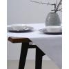 Τραπεζομάντηλο Gourmet με ζακάρ σχέδιο ρίγας 2 ατόμων | 100x100cm Άσπρο Pennie 011926-02