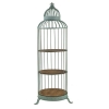 Artekko Birdcage Ραφιέρα Κλουβί με 3 Ξύλινα MDF Ράφια και Μεταλλικό Σκελετό σε Πράσινη Πατίνα (66x61x169) Artekko 47489