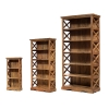 Artekko Attari Καφέ Βιβλιοθήκες από Ξύλο Teak (54x26x120)cm (72.5x33.5x150)cm (90x40x180)cm 3pcs Artekko 720-1218