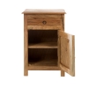 Artekko Attari Καφέ Κομοδίνο από Ξύλο Teak (45x32x66)cm Artekko 720-1229-LAP-LEFT