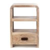 Artekko Attari Κομοδίνο σε Λευκή Πατίνα από Ξύλο Teak (40x30x60)cm Artekko 720-1238